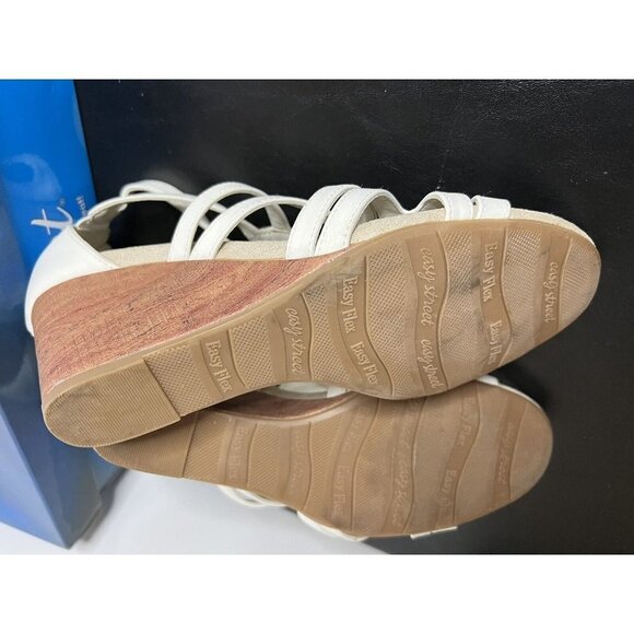 Easy Street Womens Unity Open Toe Casual Platform Sandals White Size 10M - Picture 12 of 16
